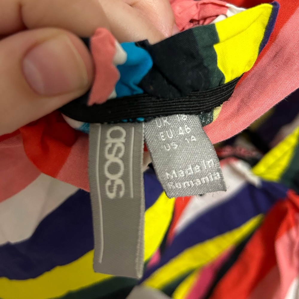 Colorful striped ASOS top Size 18 - Picture 2 of 3